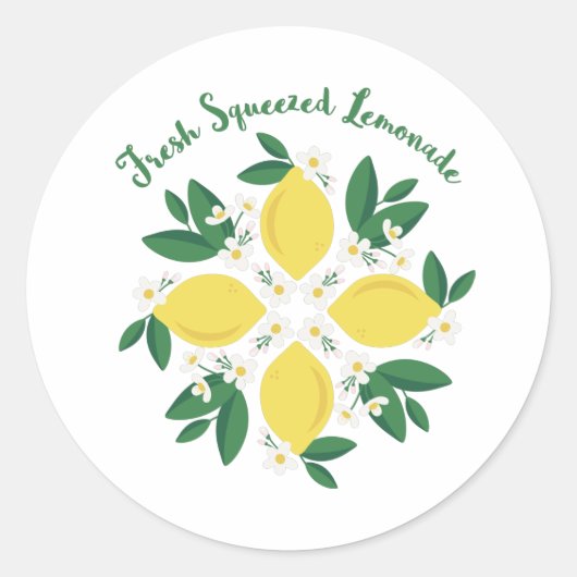 limonade, gevarieerd ronde sticker (Voorkant)