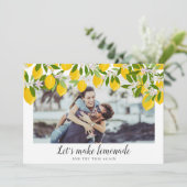 Limonade Maken Wijzig de Datum Foto Kaart (Staand voorkant)