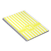 Limonade Modern Stripe met monogram Notitieboek (Rechterzijde)