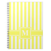 Limonade Modern Stripe met monogram Notitieboek (Voorkant)