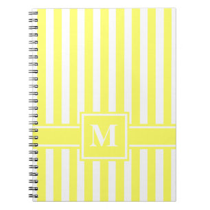 Limonade Modern Stripe met monogram Notitieboek