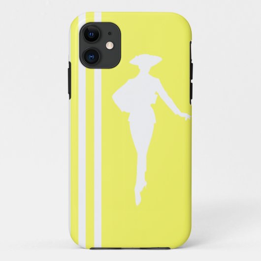 Limonade moderne stripes met Mode Silhouette Case-Mate iPhone Case (Achterkant)