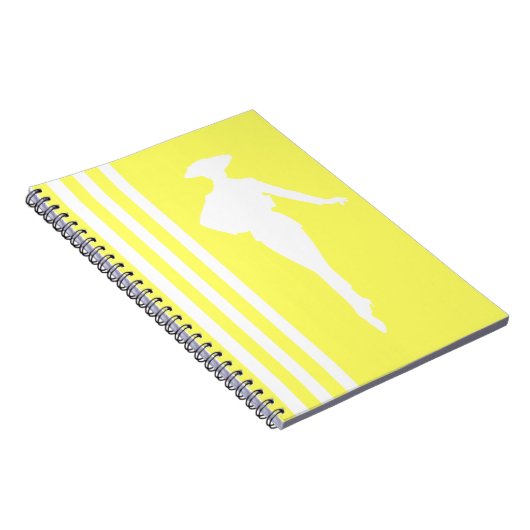 Limonade moderne stripes met Mode Silhouette Notitieboek (Rechterzijde)