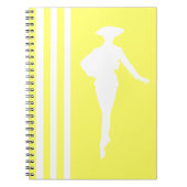 Limonade moderne stripes met Mode Silhouette Notitieboek (Voorkant)