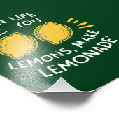 Limonade Optimisme, citroenen zomer Foto Afdruk (Hoek)
