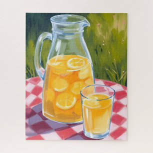 Limonade Picknick   Citroenen Fruit Geschilderd Legpuzzel