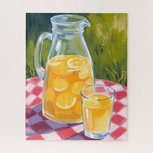 Limonade Picknick | Citroenen Fruit Geschilderd Legpuzzel (Verticaal)