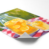 Limonade Picknick | Citroenen Fruit Geschilderd Poster (Hoek)