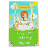 limonade rood haar meisje gelukkig verjaardag medium cadeauzakje (Voorkant)