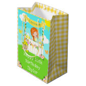 limonade rood haar meisje gelukkig verjaardag medium cadeauzakje (Achterkant Gekanteld)