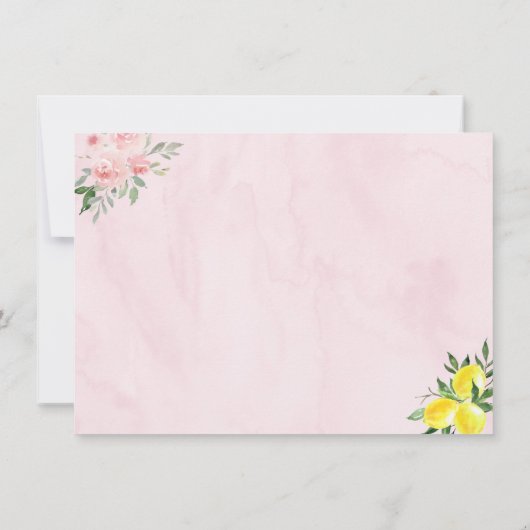 limonade roze goud bloemen verjaardag dank u bedankkaart (Achterkant)