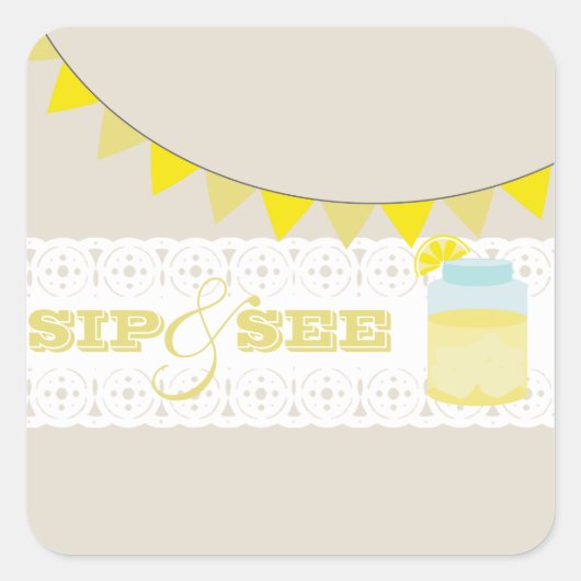 limonade sip en zie Sticker (Voorkant)