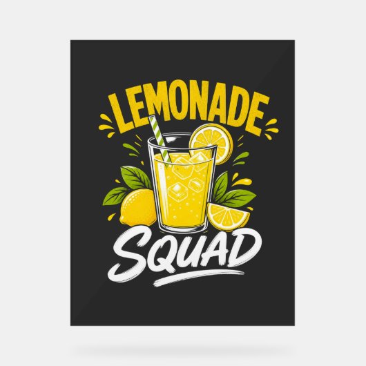 Limonade Squad Verse Oude Citrus Grafisch Acryl Bord (Voorkant)