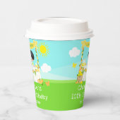 limonade stand verjaardag zwart haar jongen papieren bekers (Links)