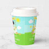 limonade stand verjaardag zwart haar jongen papieren bekers (Rechts)