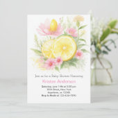 limonade stand viering meisje Baby shower Kaart (Staand voorkant)