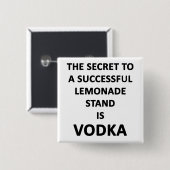 limonade standaard vierkante button 5,1 cm (Voorkant /achterkant)