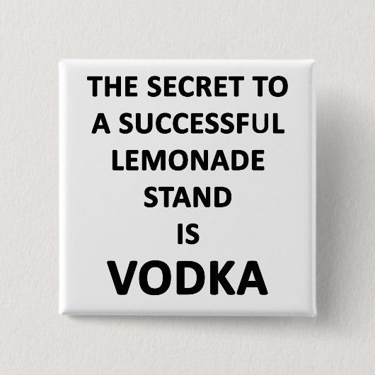 limonade standaard vierkante button 5,1 cm (Voorkant)