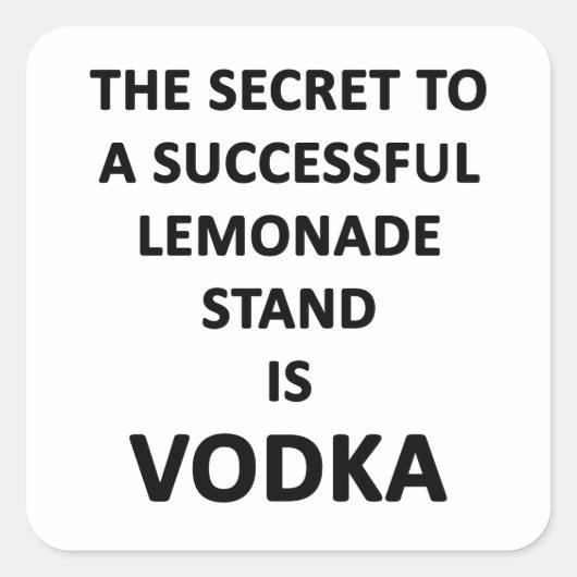 limonade standaard vierkante sticker (Voorkant)