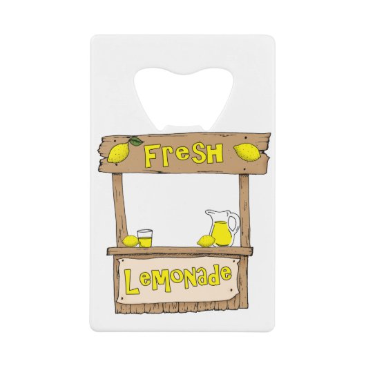 limonade-teken creditkaart flessenopener (Voorkant)
