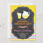 Limonade verjaardagsfeest uitnodiging (Voorkant)