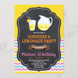 Limonade verjaardagsfeest uitnodiging