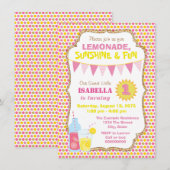 Limonade verjaardagsfeest uitnodigingen (Voorkant / Achterkant)