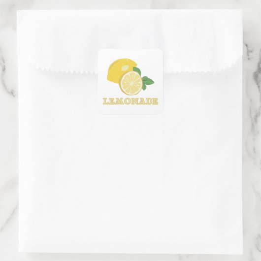 limonade vierkante sticker (Tas)