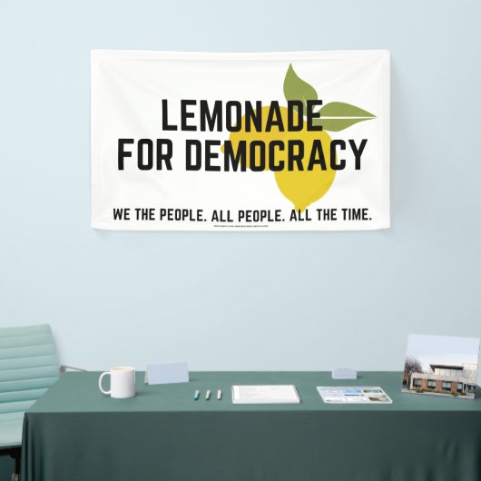 limonade voor democratie spandoek (Beurs)