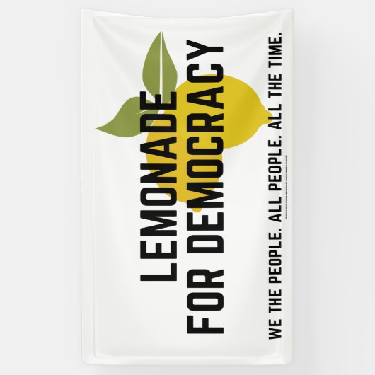 limonade voor democratie spandoek (Verticaal)