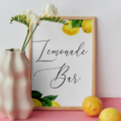 Limonadebar Bord | Citroen Huwelijksdrank Station Poster