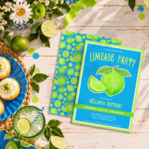 Limonadefeest Felgroene Limoen Citrus Verjaardag