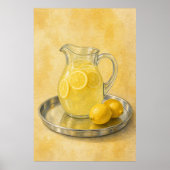 Limonadekan Waterverf Cottagecore Poster (Voorkant)