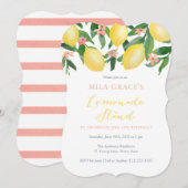 Limonadekraam Verjaardagsfeestje Voor Klein Meisje Kaart (Voorkant / Achterkant)