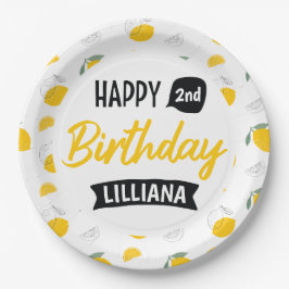 Limonadestand Happy Birthday Thema Persoonlijk Papieren Bordje