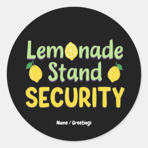 Limonadestandbeveiliging Funny Summer Citrus CEO Ronde Sticker