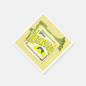  limonadeteken citroenfruit ouderwets servet (Hoek)