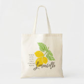 Limoncello, als het leven je citroenen geeft, canv tote bag (Voorkant)
