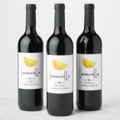 Limoncello Aquarel Citroen Schijf Wijn Etiket (Flessen)