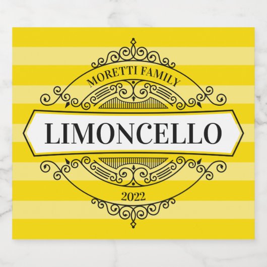 Limoncello  Badge Label Likeurfles Etiket (Enkel label)