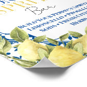 Limoncello Bar La Dolce Vita Italiaanse citroen Poster (Hoek)