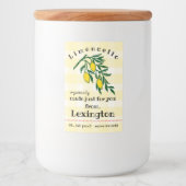 Limoncello Biologische citroenen Flesetiket | Voedselcontainer Etiket (Voorkant)