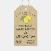 Limoncello Bottle Kraft Hang Label | Cadeaulabel (Voorkant)