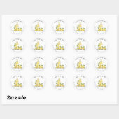 Limoncello Bride to Be Name Retouradres Ronde Sticker (Vel)