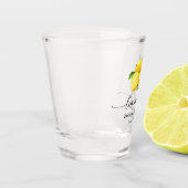 Limoncello Calligraphy Ink Waterverf Lemons Shot Glas (Links)