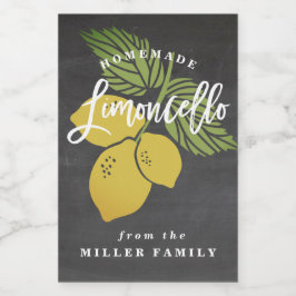 Limoncello Chalkboard Label, mini-fles Voedselcontainer Etiket