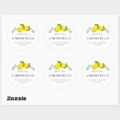 Limoncello citroen bloemenbruiloft dank u ronde sticker (Vel)