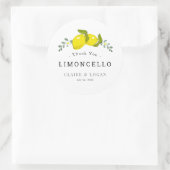 Limoncello citroen bloemenbruiloft dank u ronde sticker (Tas)