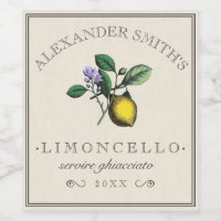 Limoncello  Citroen Illustratie Label |