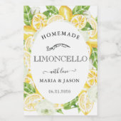 Limoncello Citroenboom Favoriet Mini Fles Label Wijn Etiket (Enkel label)